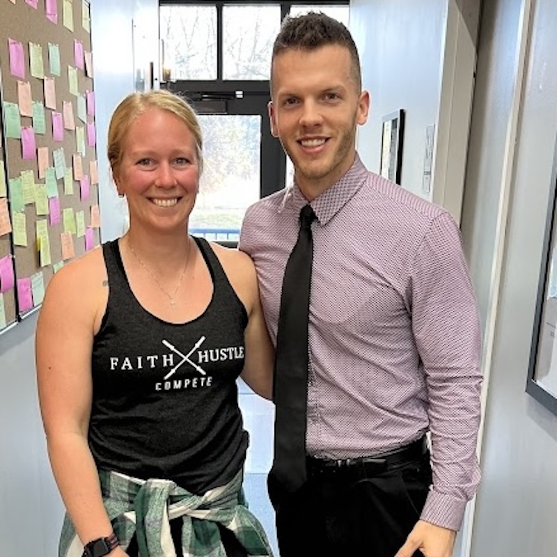 Dr. Nicholas Esser working with patient