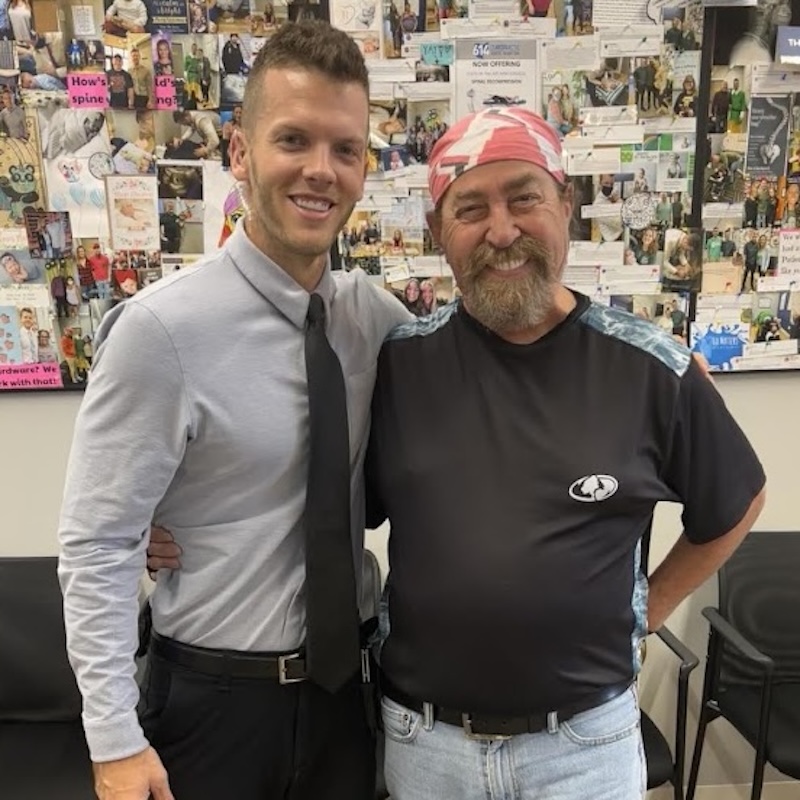 Dr. Nicholas Esser working with patient name Terry